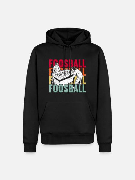 Futbolín - Sudadera con capucha prémium ecológica para hombre - negro
