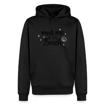 meet me at the beach hell - Männer Premium Bio Hoodie - Schwarz - Vorne - Nico (187cm)