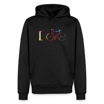 Radfahrer Radfahren BMX Fahrrad Sport Mountainbiken Hobby - Männer Premium Bio Hoodie - Schwarz - Vorne - Nico (187cm)
