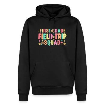 First Grade Field Trip Squad Teacher Students - Men’s Premium Organic Hoodie - black - Front - Nico (187cm)