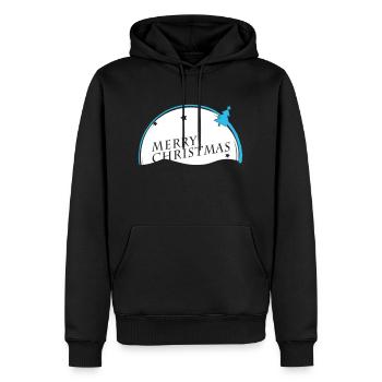 Joyeux Noël VECTORGRAPHIC - Sweat à capuche Premium bio Homme - noir - Devant - Nico (187cm)