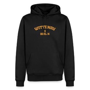 Wittenau - Reinickendorf - Berlin - Deutschland - Männer Premium Bio Hoodie - Schwarz - Vorne - Nico (187cm)
