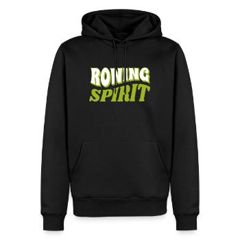 de l’aviron - Aviron - Rameur - Rameur - Sweat à capuche Premium bio Homme - noir - Devant - Nico (187cm)