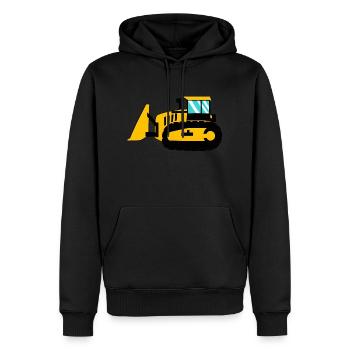 Grand tracteur à chenilles Caterpillar - Sweat à capuche Premium bio Homme - noir - Devant - Nico (187cm)