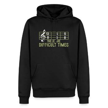 Grande idée cadeau mélomane musicien joueur rétro - Sweat à capuche Premium bio Homme - noir - Devant - Nico (187cm)