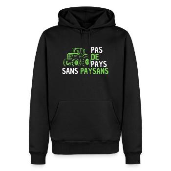 Traktor, Bauer, Bauer, ich bin Bauer - Männer Premium Bio Hoodie - Schwarz - Vorne - Nico (187cm)