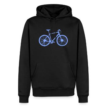 Roue de vélo - Sweat à capuche Premium bio Homme - noir - Devant - Nico (187cm)