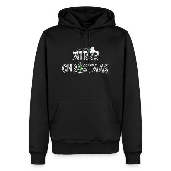 Joyeux Noël - Sweat à capuche Premium bio Homme - noir - Devant - Nico (187cm)