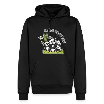 Ein Pandastisches Leben - Glückliche Panda Familie - Männer Premium Bio Hoodie - Schwarz - Vorne - Nico (187cm)