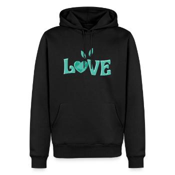 Love Planet Journée de la Terre environnementale - Sweat à capuche Premium bio Homme - noir - Devant - Nico (187cm)