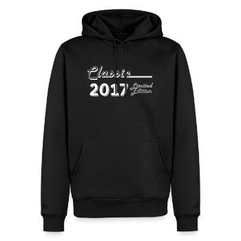 Klassische 2017 Limited Edition - Männer Premium Bio Hoodie - Schwarz - Vorne - Nico (187cm)