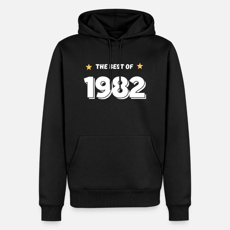 Das Beste von 1982 - Männer Premium Bio Hoodie - Schwarz