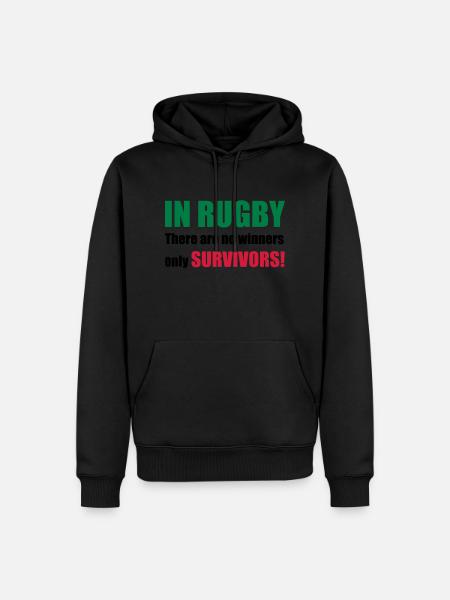 rugby - Men’s Premium Organic Hoodie - black