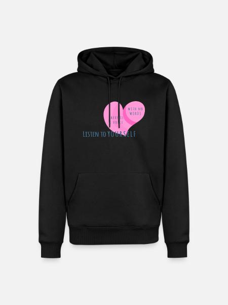 Love Yourself Hoodie - Männer Premium Bio Hoodie - Schwarz