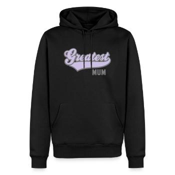 Le plus grand 2C MUM - Sweat à capuche Premium bio Homme - noir - Devant - Nico (187cm)