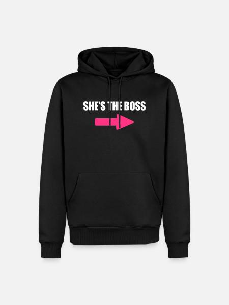 she s the boss - Men’s Premium Organic Hoodie - black