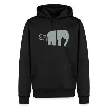 elephant_fart - Sweat à capuche Premium bio Homme - noir - Devant - Nico (187cm)