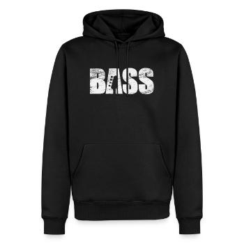 basse - Sweat à capuche Premium bio Homme - noir - Devant - Nico (187cm)