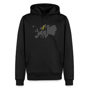 Suede - Sverige - Sweden - Sweat à capuche Premium bio Homme - noir - Devant - Nico (187cm)