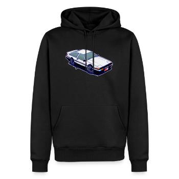Die legendäre Initiale D nur das Auto - Männer Premium Bio Hoodie - Schwarz - Vorne - Nico (187cm)
