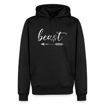 Beast Beauty Biest Beauty sort partenaire amour - Sweat à capuche Premium bio Homme - noir - Devant - Nico (187cm)