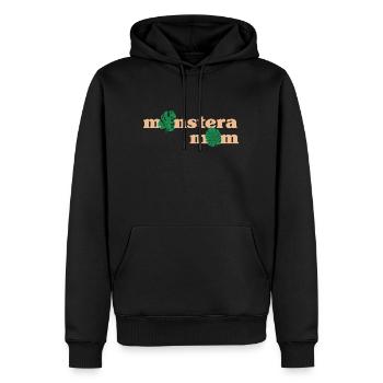 Monstera Mama - Männer Premium Bio Hoodie - Schwarz - Vorne - Nico (187cm)