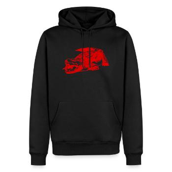 Crocodile Animal - Men’s Premium Organic Hoodie - black - Front - Nico (187cm)