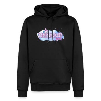 Ocean Sublimation - Men’s Premium Organic Hoodie - black - Front - Nico (187cm)