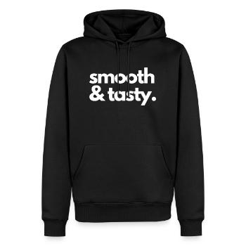 lisse et savoureux - Sweat à capuche Premium bio Homme - noir - Devant - Nico (187cm)