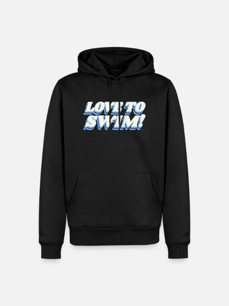 Aimer nager - Sweat à capuche Premium bio Homme - noir