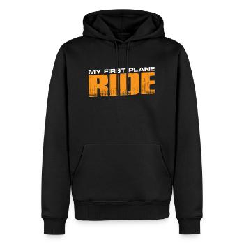My First Plane Ride 53 - Männer Premium Bio Hoodie - Schwarz - Vorne - Nico (187cm)