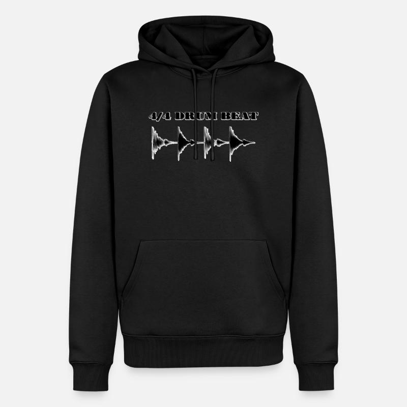 Drumbeat - Männer Premium Bio Hoodie - Schwarz