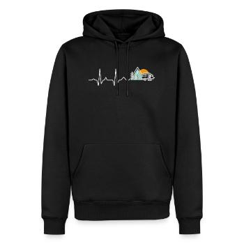 Wohnwagen Liebe Leben Camper Camping geschenk - Männer Premium Bio Hoodie - Schwarz - Vorne - Nico (187cm)