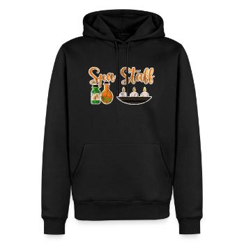 Spa Staff 3 - Men’s Premium Organic Hoodie - black - Front - Nico (187cm)