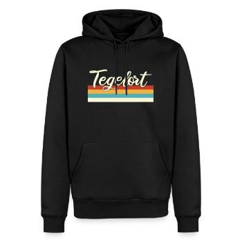 Tegelort - Berlin - Reinickendorf - Vintage - Männer Premium Bio Hoodie - Schwarz - Vorne - Nico (187cm)