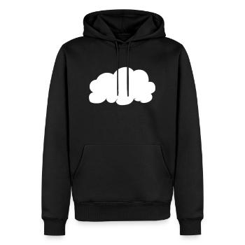 Weather Cloud Clouds Rain Sky Vector 17 - Men’s Premium Organic Hoodie - black - Front - Nico (187cm)