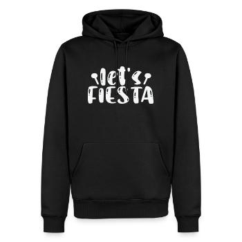 Allons Fiesta - Sweat à capuche Premium bio Homme - noir - Devant - Nico (187cm)