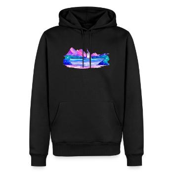 Sailing Sailing Sailing Sailing Sailboat - Men’s Premium Organic Hoodie - black - Front - Nico (187cm)