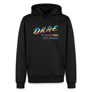 Atlanta Darius wagt es, Kinder von Drogen fernzuhalten. Ablehnen - Männer Premium Bio Hoodie - Schwarz - Vorne - Nico (187cm)