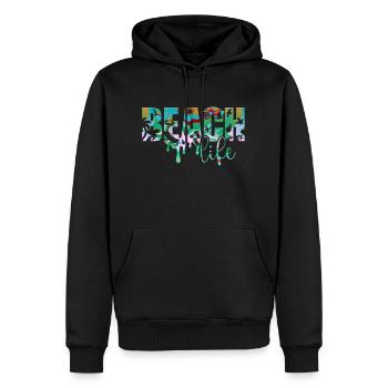 Dubrovnik croatie hrvatska zrce beach party exyu - Sweat à capuche Premium bio Homme - noir - Devant - Nico (187cm)