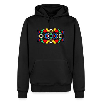 Modèle - Sweat à capuche Premium bio Homme - noir - Devant - Nico (187cm)
