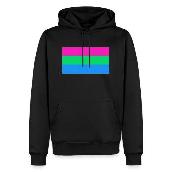 polysexuell pride - Männer Premium Bio Hoodie - Schwarz - Vorne - Nico (187cm)
