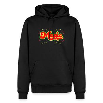 Magischer Weihnachtsmann Weihnachtsmann Nikolaus Frohe Weihnachten Weihnachten - Männer Premium Bio Hoodie - Schwarz - Vorne - Nico (187cm)