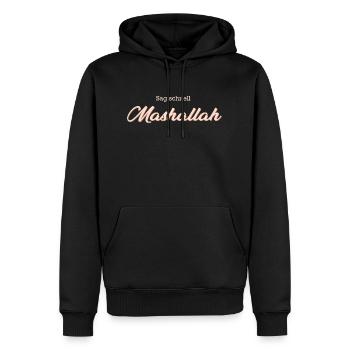 Sag schnell Mashallah - Männer Premium Bio Hoodie - Schwarz - Vorne - Nico (187cm)