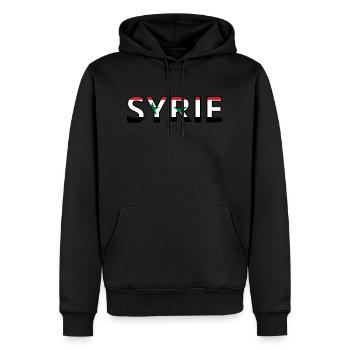 Flagge Syriens - Männer Premium Bio Hoodie - Schwarz - Vorne - Nico (187cm)