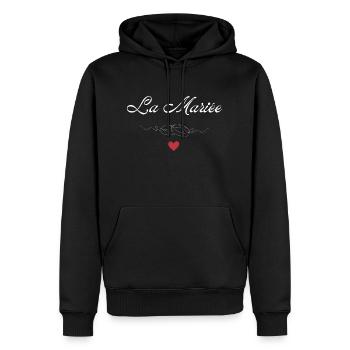 The Bride Rings-The Bride-to-be - Men’s Premium Organic Hoodie - black - Front - Nico (187cm)
