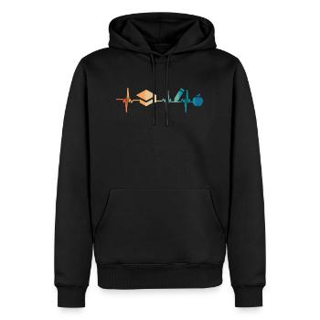 Heartbeat-Unterricht - Männer Premium Bio Hoodie - Schwarz - Vorne - Nico (187cm)