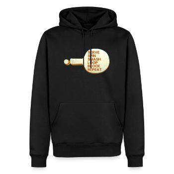 Tischtennis - Männer Premium Bio Hoodie - Schwarz - Vorne - Nico (187cm)