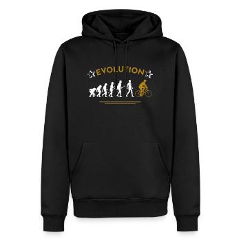 Evolution Bike Bike Gift - Men’s Premium Organic Hoodie - black - Front - Nico (187cm)