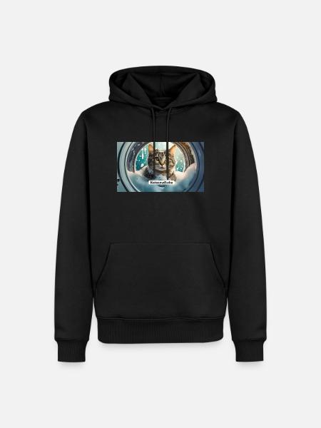 Pun ambiguous german expression – Katzenwäsche - Men’s Premium Organic Hoodie - black